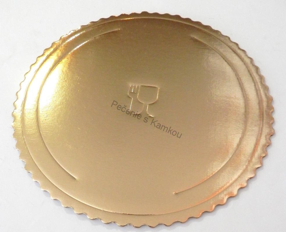 Podnos lepenkový zlatý 28cm