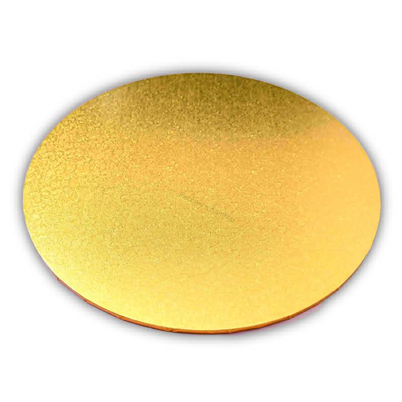 Podnos drevený zlatý 25cm