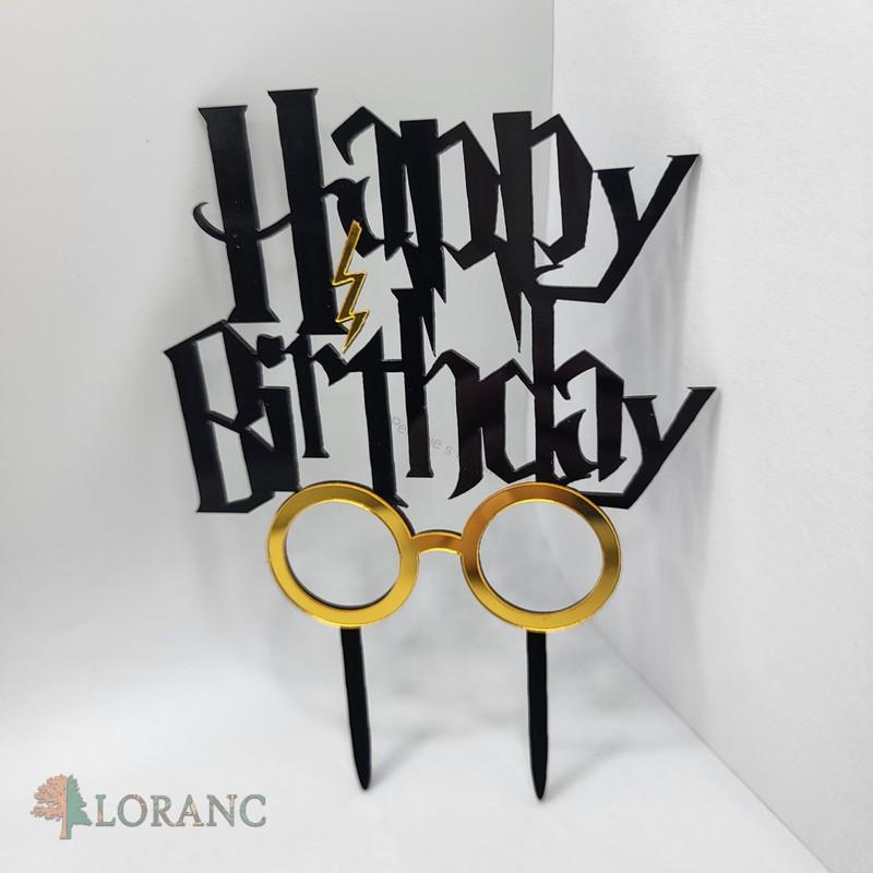 Zápich plastový Happy Birthday Harry Potter