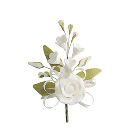 Kytička ruža biela 1ks 11142/1 