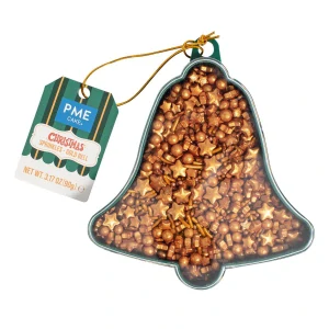 PME posyp Christmas sprinkles novelty gold bell 90g