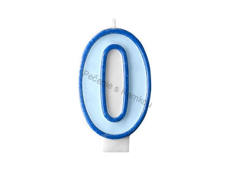 Sviečka 0 modrá