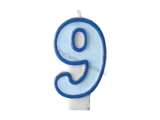Sviečka 9 modrá