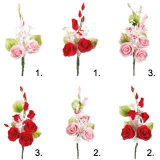 Kytička ruže 1ks/11156 ružová č.2