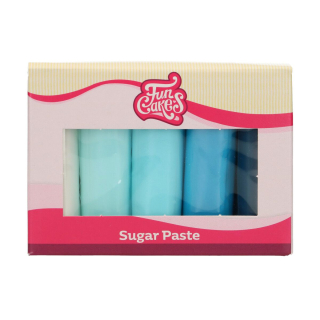 Sada fondánov Funcake - modrá paleta farieb 5x100g