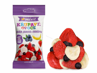 Mixit - Chrumkavé ovocie do vrecka banán - jahoda - čučoriedka 23g