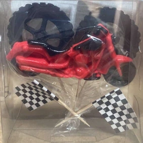 Cukrová motorka čevená 1ks