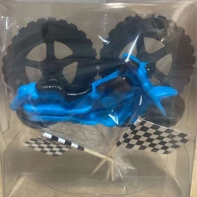 Cukrová motorka modrá 1ks