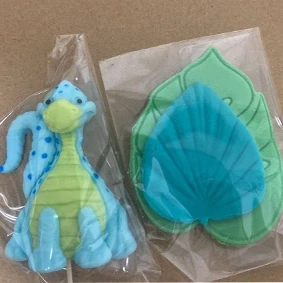 Cukrový dinosaurus modrý 1ks