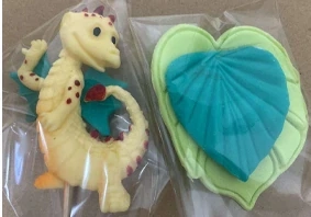 Cukrový dinosaurus žltý 1ks