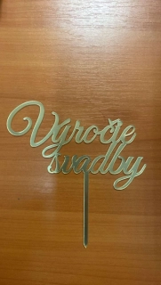 Zápich plastový zlatý výročie svadby