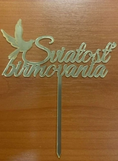 Zápich plastový zlatý Sviatosť birmovania