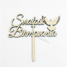 Zápich drevený Sviatosť birmovania holub s krížom