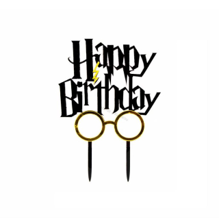 Zápich plastový Happy Birthday Harry Potter